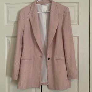 H&M Light Pink Pinstripe Blazer